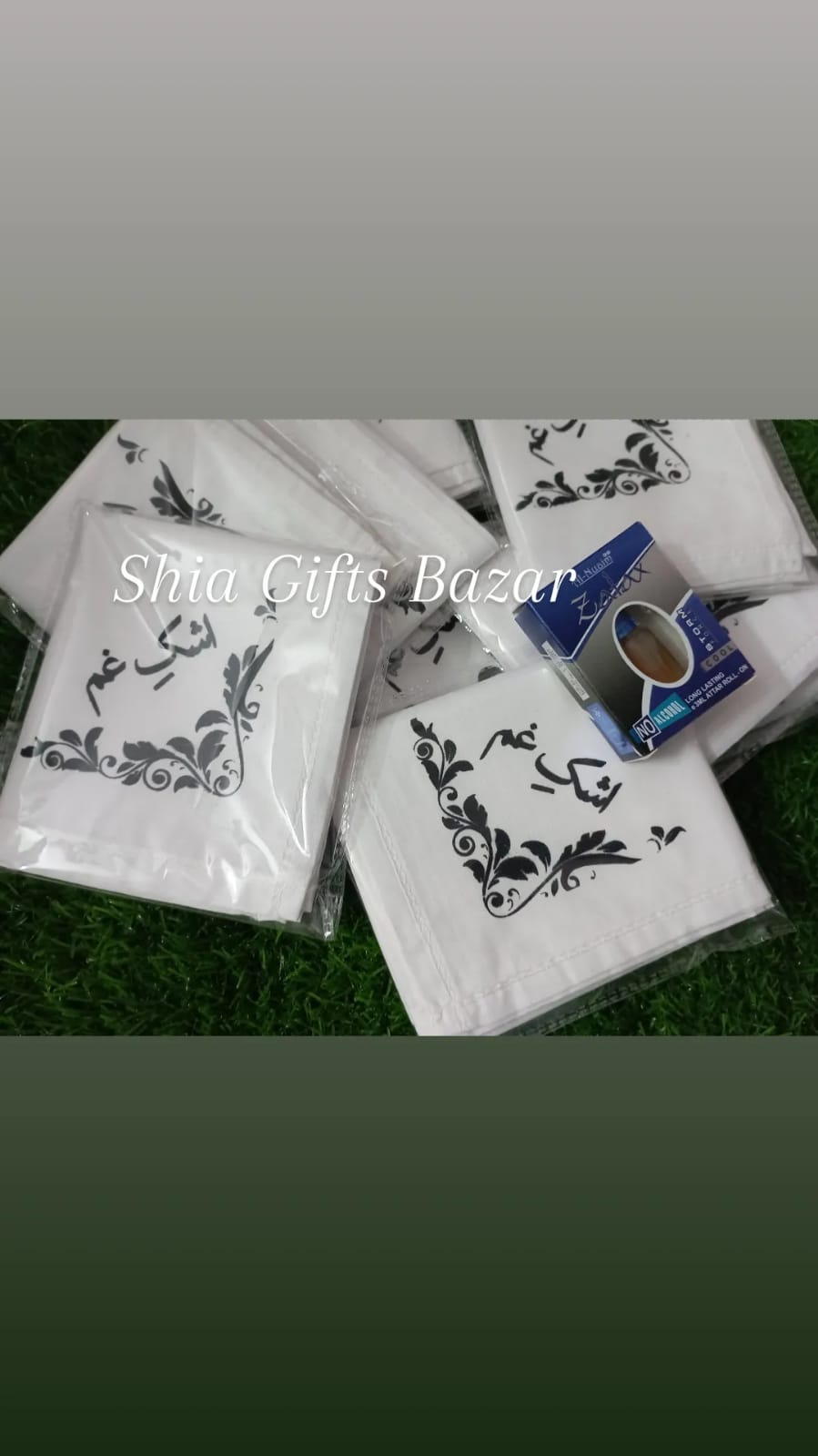 Combo Pack of 10: Ashk-e-Gham White Cotton Rumal for Majlis & Tabarruk